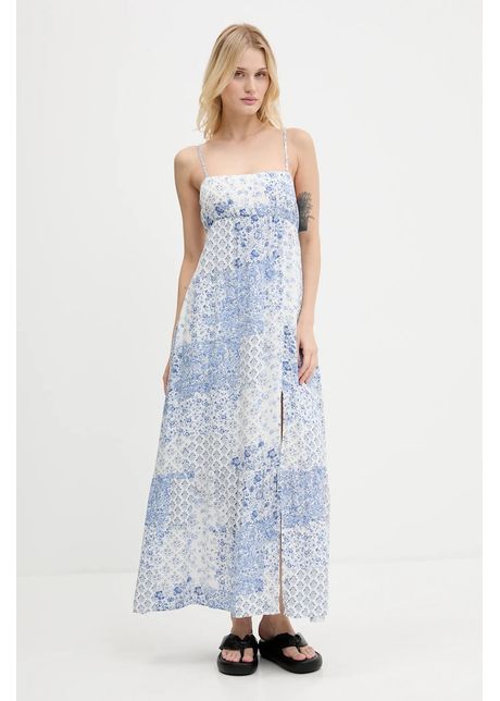Hollister co rochie culoarea alb maxi evaza i ki359 1309