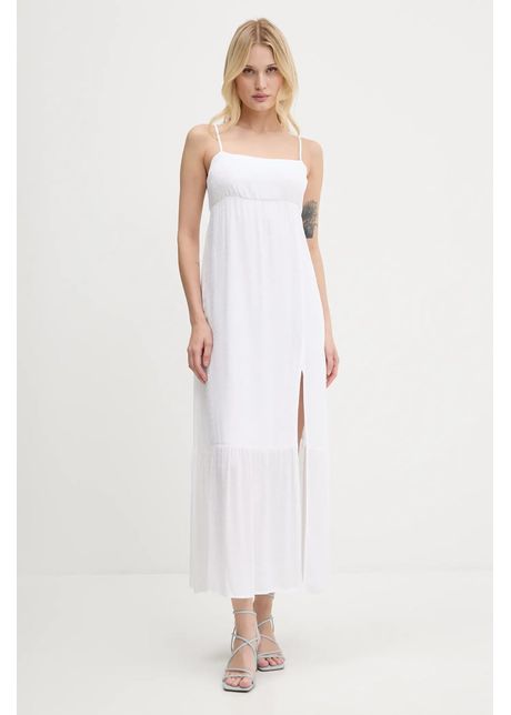 Hollister co rochie culoarea alb maxi evaza i ki359 1309