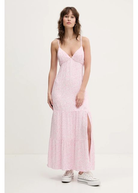 Hollister co rochie culoarea alb maxi evazat ki359 5064
