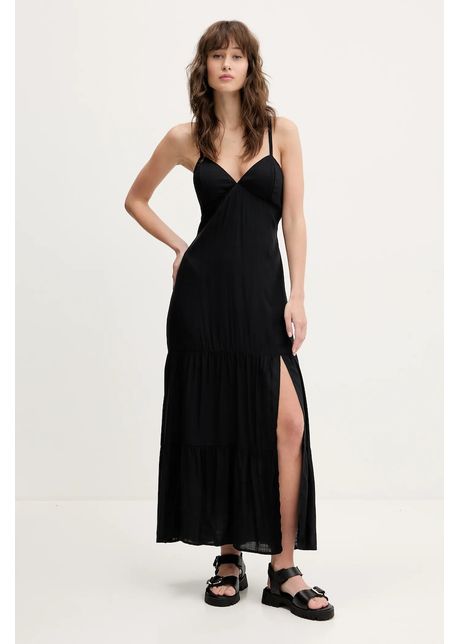 Hollister co rochie culoarea negru midi evazat ki359 5037