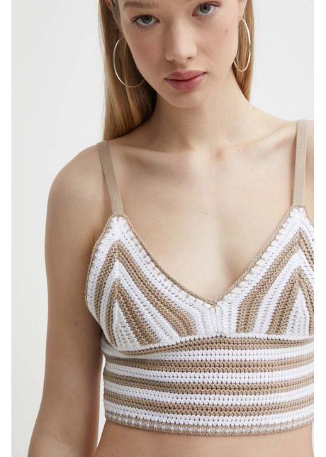 Hollister co top femei culoarea bej