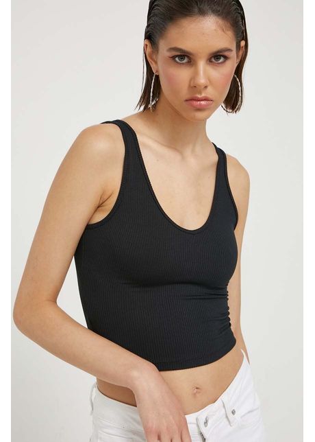 Hollister co top femei culoarea negru
