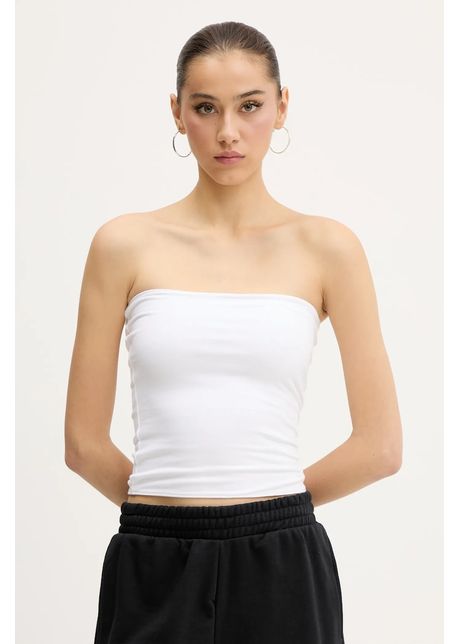 Hollister co top reversibil culoarea alb cu spate descoperit ki339 5094