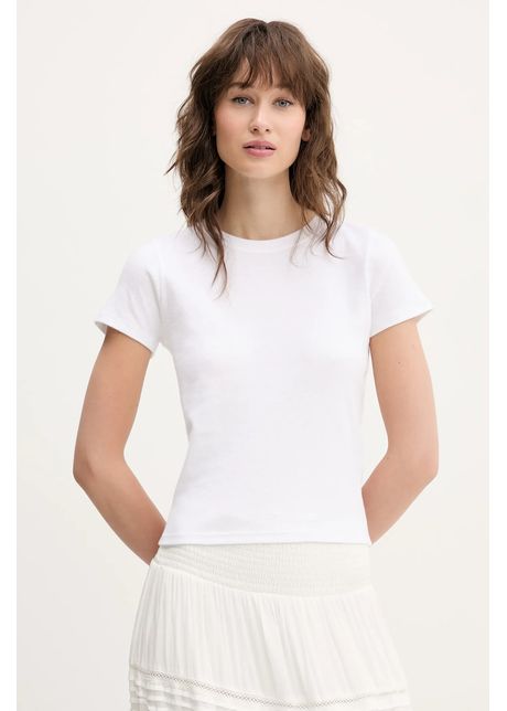Hollister Co. tricou din bumbac culoarea alb, KI339-5061