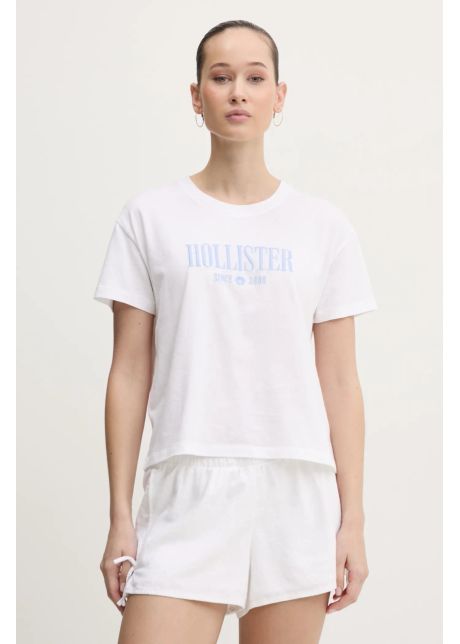 Hollister co tricou din bumbac femei culoarea alb ki357 5000
