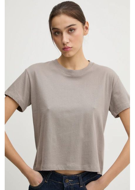 Hollister Co. tricou din bumbac femei, culoarea bej, KI339-3705