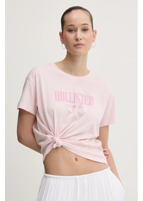 Hollister co tricou din bumbac femei culoarea roz ki357 5000