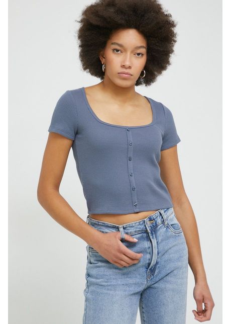 Hollister co tricou femei culoarea albastru marin