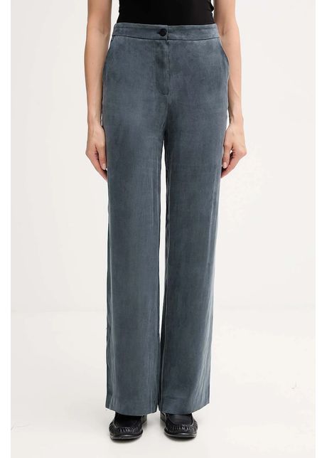 Hoss Intropia pantaloni culoarea bleumarin, drept, high waist, 6542832