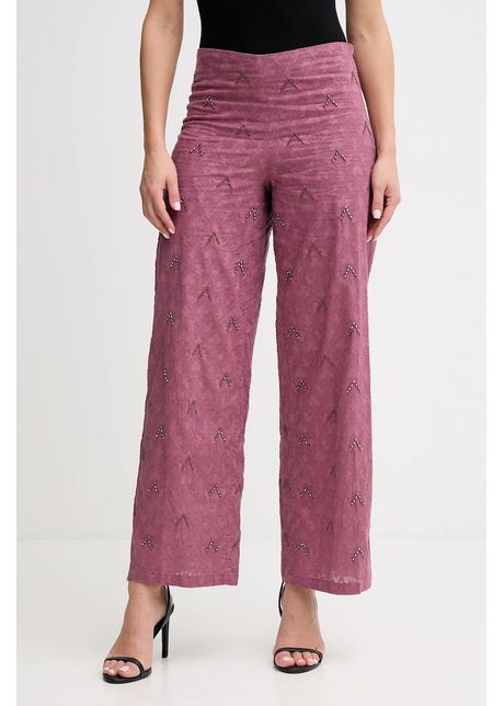 Hoss Intropia pantaloni culoarea roz, drept, high waist, 6542822