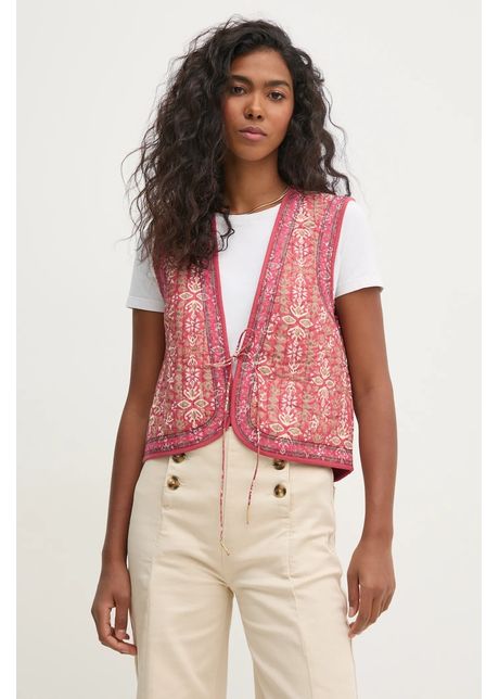 Hoss intropia vest din bumbac culoarea portocaliu un singur rand de nasturi 5478076
