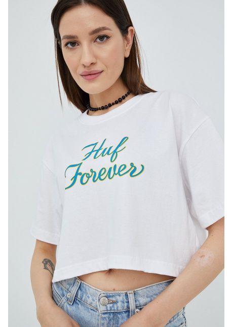 Huf tricou din bumbac culoarea alb