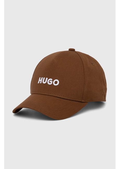 Hugo apc de baseball din bumbac culoarea maro cu imprimeu 50518901