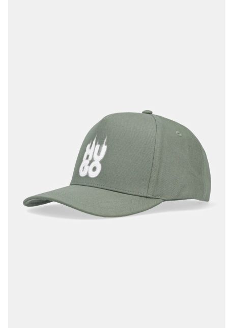 Hugo apc de baseball din bumbac culoarea verde cu imprimeu 50533432