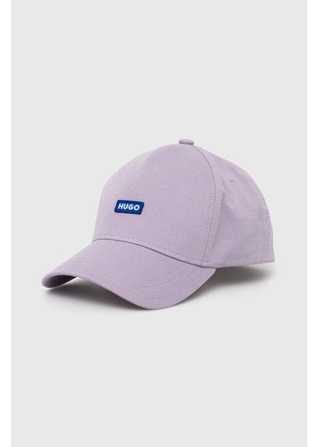 HUGO Blue șapcă de baseball din bumbac culoarea violet, cu imprimeu 50522266
