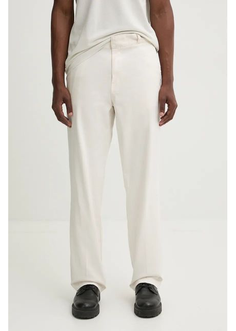 Hugo blue pantaloni barbati culoarea alb drept 50510611