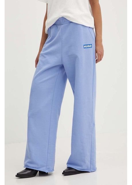 Hugo blue pantaloni de trening din bumbac cu imprimeu 50522435
