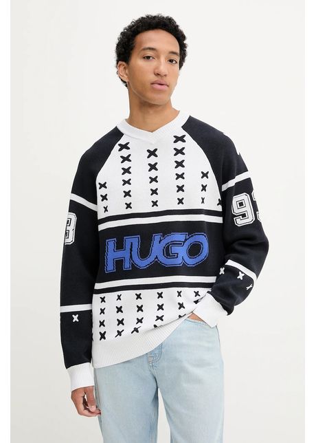Hugo blue pulover culoarea alb 50543775