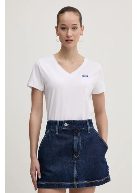 Hugo blue tricou din bumbac femei culoarea alb 50513667