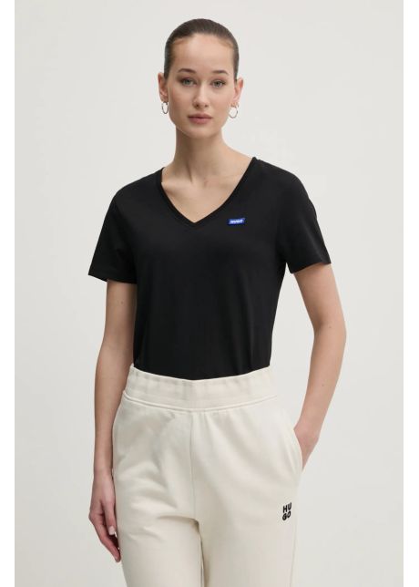 Hugo blue tricou din bumbac femei culoarea negru 50513667