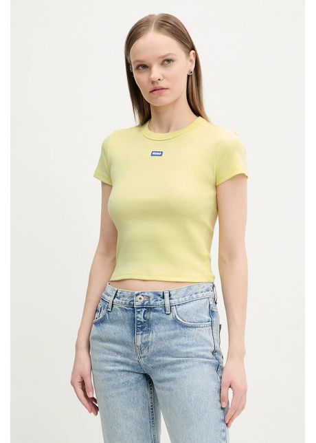 Hugo blue tricou femei culoarea galben 50510749