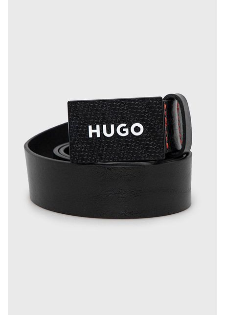 Hugo curea de piele b rba i culoarea negru 50480856