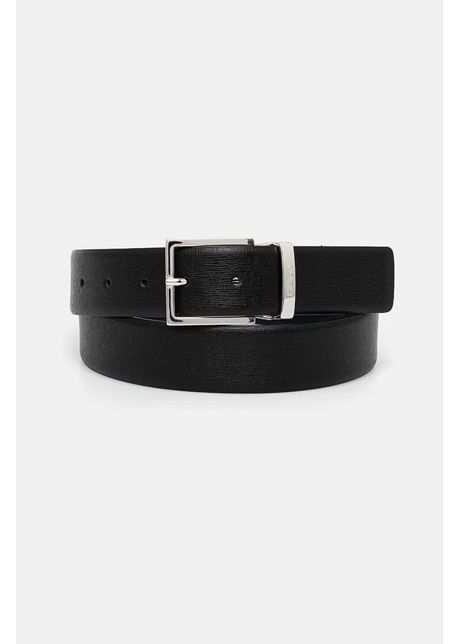 Hugo curea de piele barbati culoarea negru 50522618