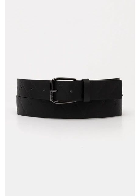 Hugo curea de piele barbati culoarea negru 50529634