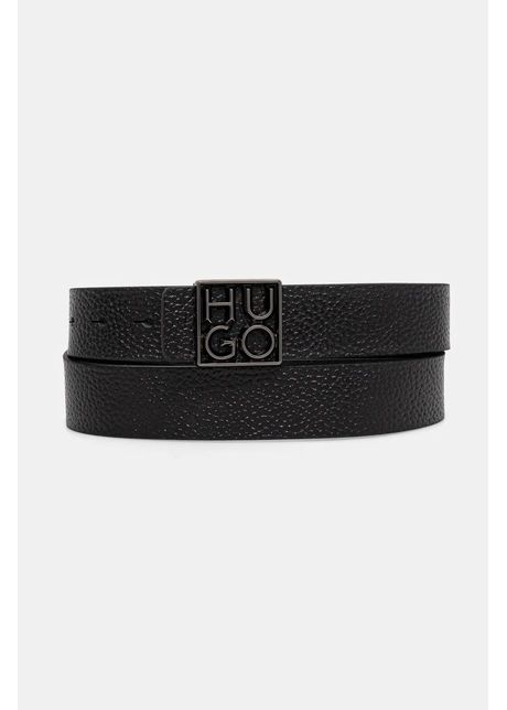 Hugo curea de piele barbati culoarea negru 50529643