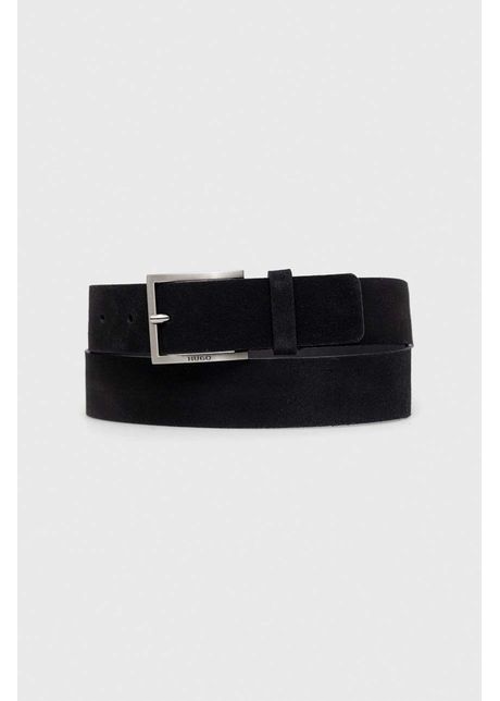 Hugo curea din piele ntoars culoarea negru 50497455