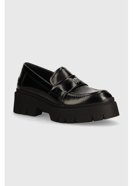 Hugo mocasini kris femei culoarea negru cu platforma 50523226