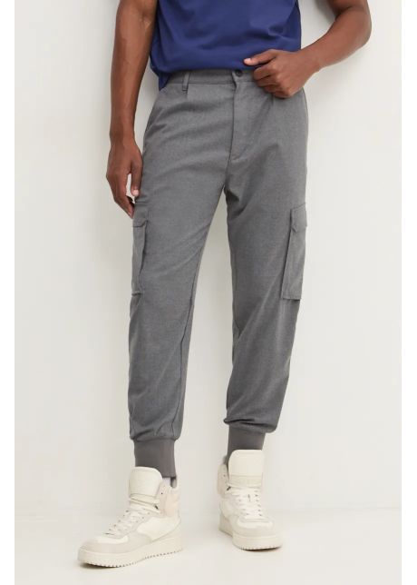 Hugo pantaloni barbati culoarea gri cu fason cargo 50524585