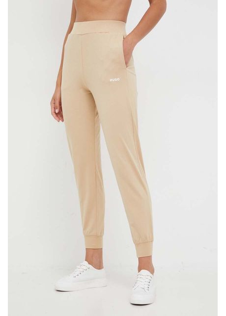 Hugo pantaloni de lounge culoarea bej uni 50490578