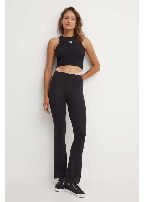 Hugo pantaloni de lounge culoarea negru evazati high waist 50518173