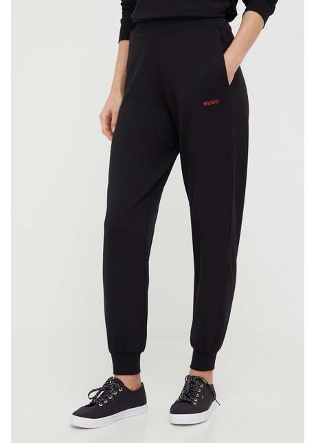 Hugo pantaloni de lounge culoarea negru neted 50490578