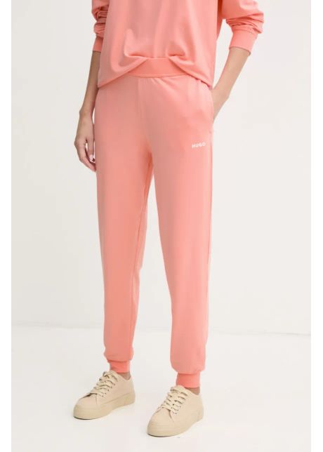 Hugo pantaloni de lounge culoarea portocaliu neted 50490578