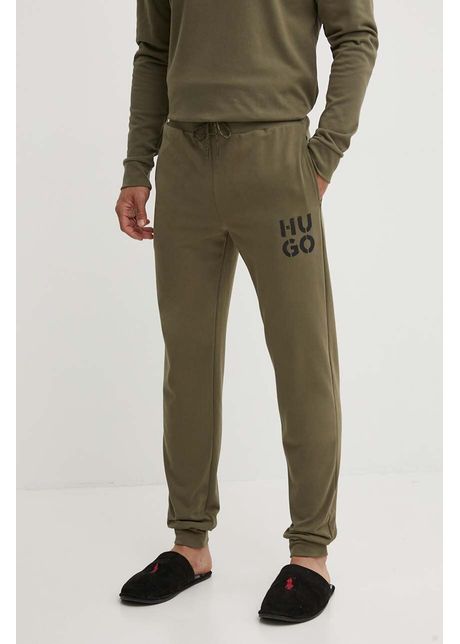 Hugo pantaloni de lounge culoarea verde cu imprimeu 50520450