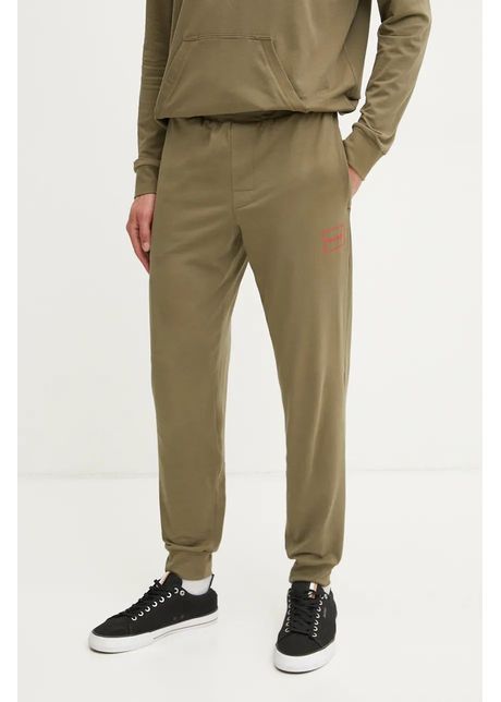Hugo pantaloni de lounge culoarea verde neted 50525246