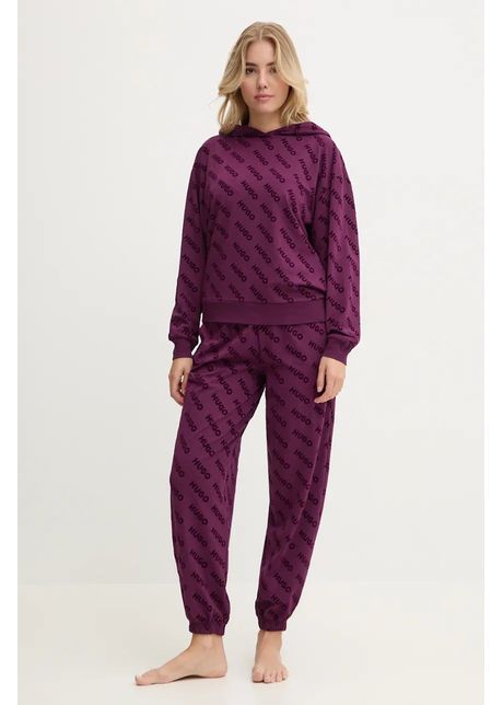 Hugo pantaloni de lounge culoarea violet modelator 50523411