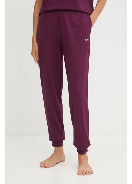 Hugo pantaloni de lounge culoarea violet neted 50490578