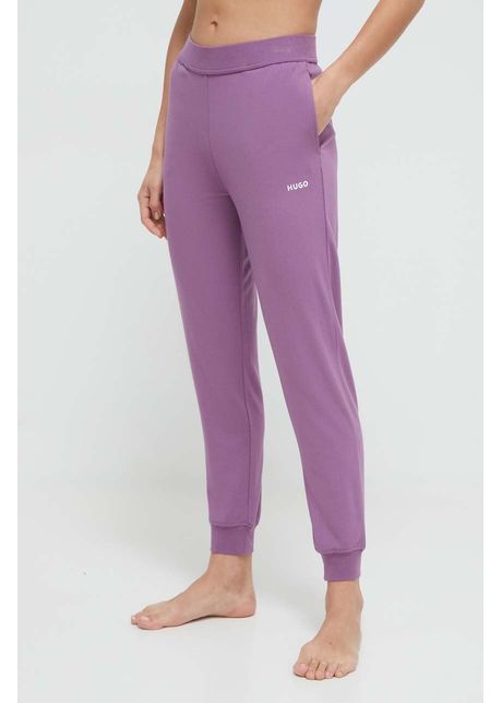 Hugo pantaloni de lounge culoarea violet neted 50490578