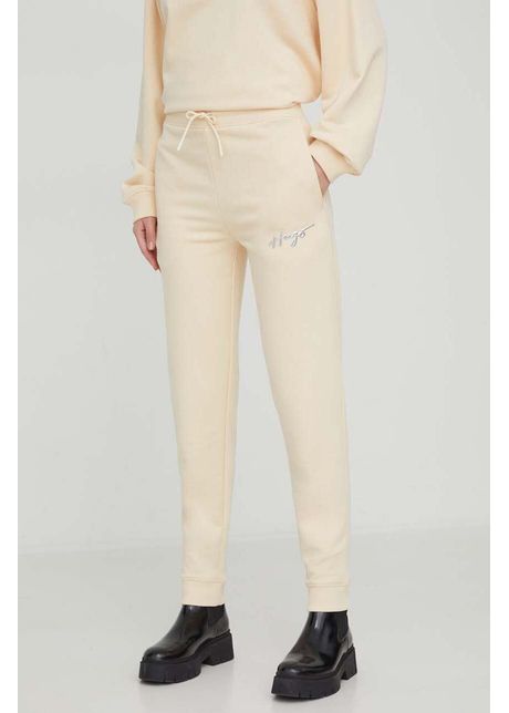 Hugo pantaloni de trening culoarea bej uni 50509171