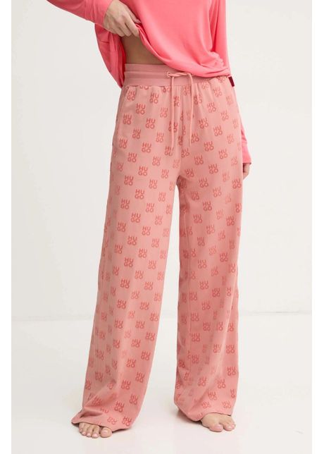 Hugo pantaloni de trening culoarea portocaliu cu imprimeu 50531676