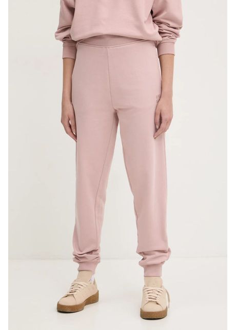 Hugo pantaloni de trening din bumbac culoarea bej neted 50522417
