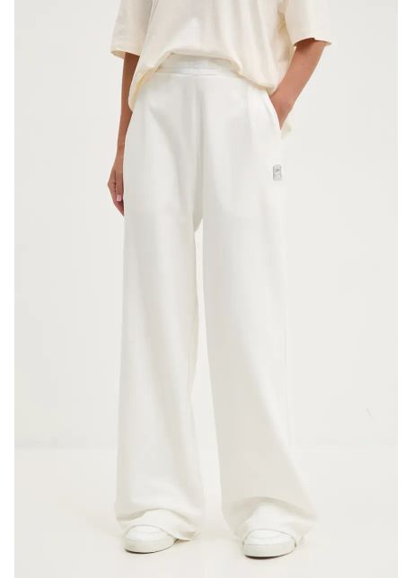 Hugo pantaloni de trening din bumbac culoarea bej neted 50528471