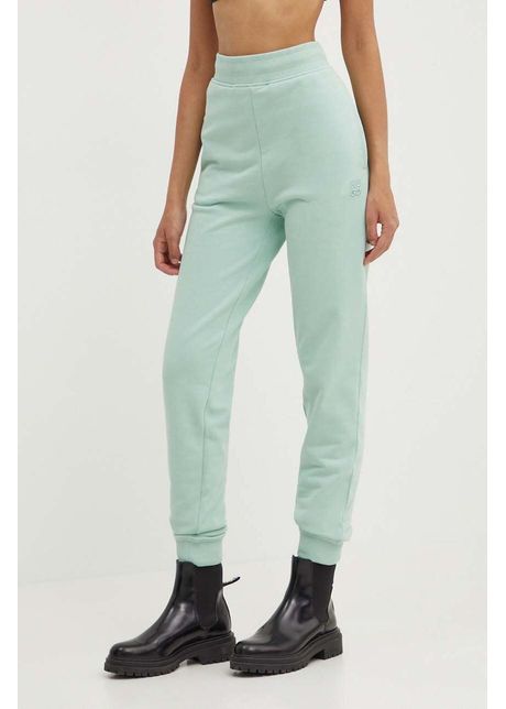 Hugo pantaloni de trening din bumbac culoarea verde neted