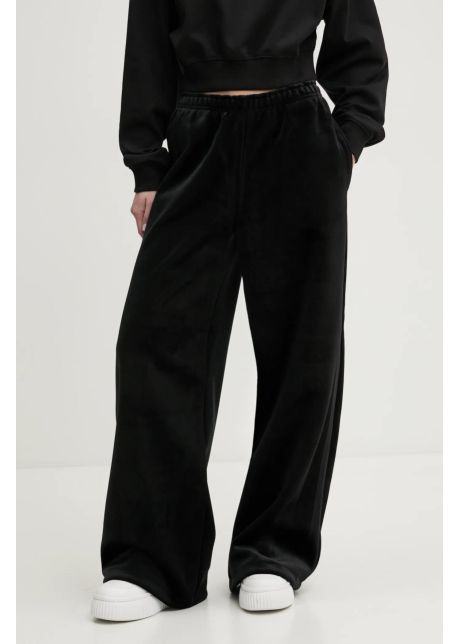 Hugo pantaloni de trening din velur culoarea negru neted 50534056