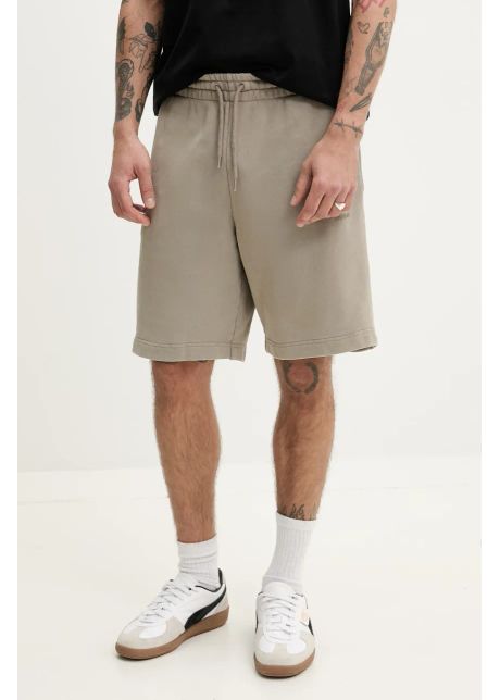 Hugo pantaloni scur i din bumbac b rba i culoarea bej 50540969