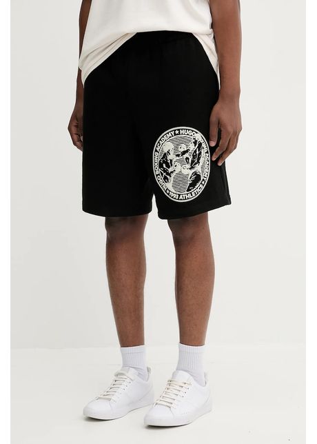 HUGO pantaloni scurți din bumbac culoarea negru, 50542413