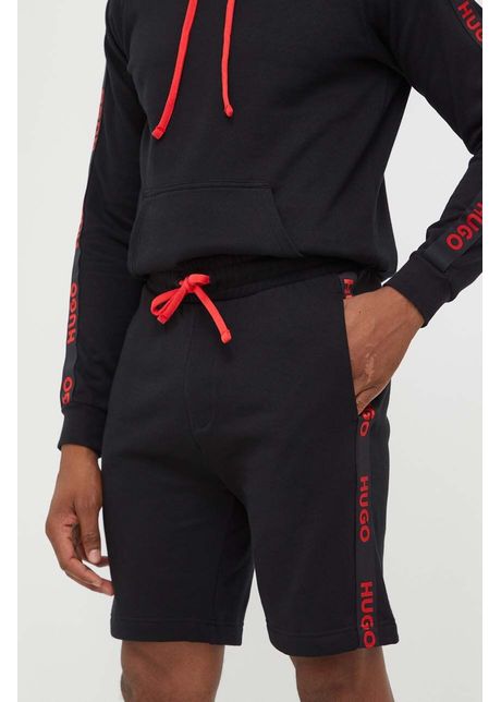Hugo pantaloni scur i din bumbac lounge culoarea negru 50496996